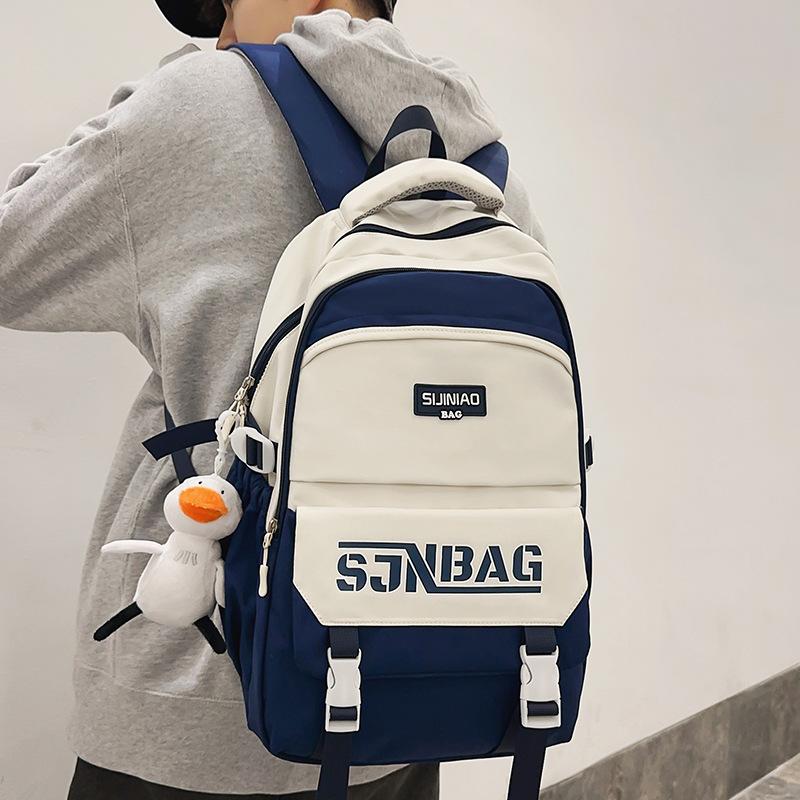 Girls  Junior High School Students  Contrasting Color Backpacks  Middle School Students  College Students  Backpacks