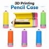 Pencil-shaped Pencil Case Creative Pencil Organizer Multifunction Stationery Box  Gift for Kid
