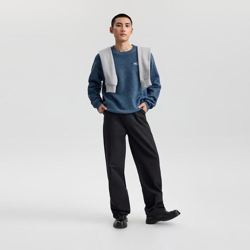 Lee Unisex Embroidered Logo Round Neck Sweater