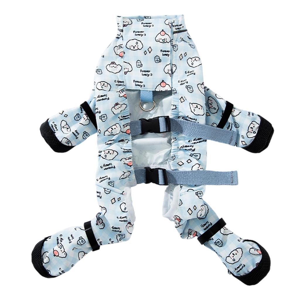 Dog Waterproof Leggings Shoes Suspender Booties Adjustable Pet Rain Suspender Booties Rainwear Walks and Outings