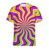 Men's Abstract Spiral Dizziness Printed T-shirt, Summer Casual Shorts, 3D Printed Fantasy T-shirt, Women's Streetwear