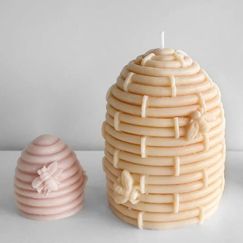 3D Multi Size Honeycomb Silicone Candle Mold Beehive DIY Soap Resin Plaster Mould Chocolate Cake Ice Baking Set Home Decor Gifts