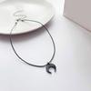 Elegant Black Crescents Moon Necklace Symbolizing Inner Strength And Endless Possibilities for Fashionable Women