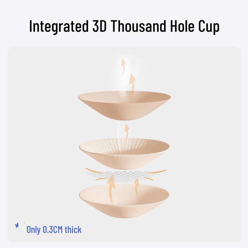 Juyitang Peach Shoulder Thin Strap 4D High Elastic U-Shaped Shockproof Gathered Sports Bra