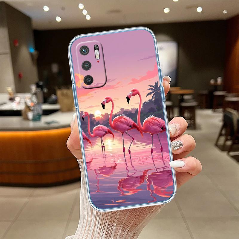 UP29 Flamingos Pink bird flower Transparent Phone Case for Motorola Moto G7 G8 G9 G84 G85 G73 G24 G15 Z2 Play Power Plus