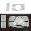 6 pegatinas para embellecedores de botones multimedia de coche compatibles con Mercedes-Benz Clase E W212 2010-2015, pegatinas decorativas para interiores