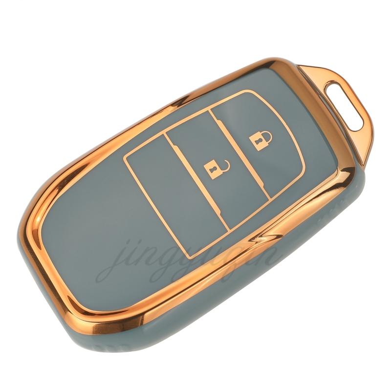 Jingyuqin 2/3/4 Buttons Soft TPU Car Key Cover Case For Toyota CHR Hilux Land Cruiser 200 Camry Corolla RAV4 Highlander Crown