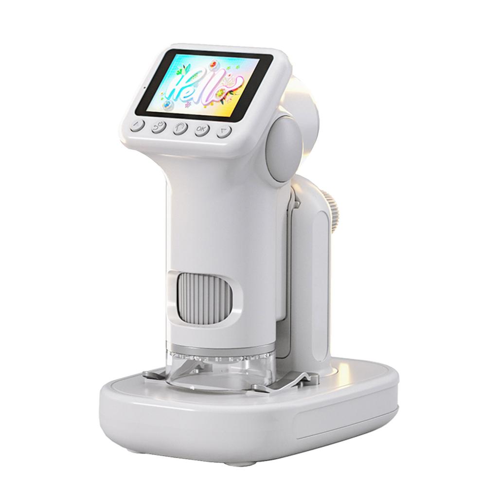 Kids Digital Microscope 100 1600X with 2.0 HD Color Screen 3 Adjustable Lights 32GB SD Card Portable Microscope for