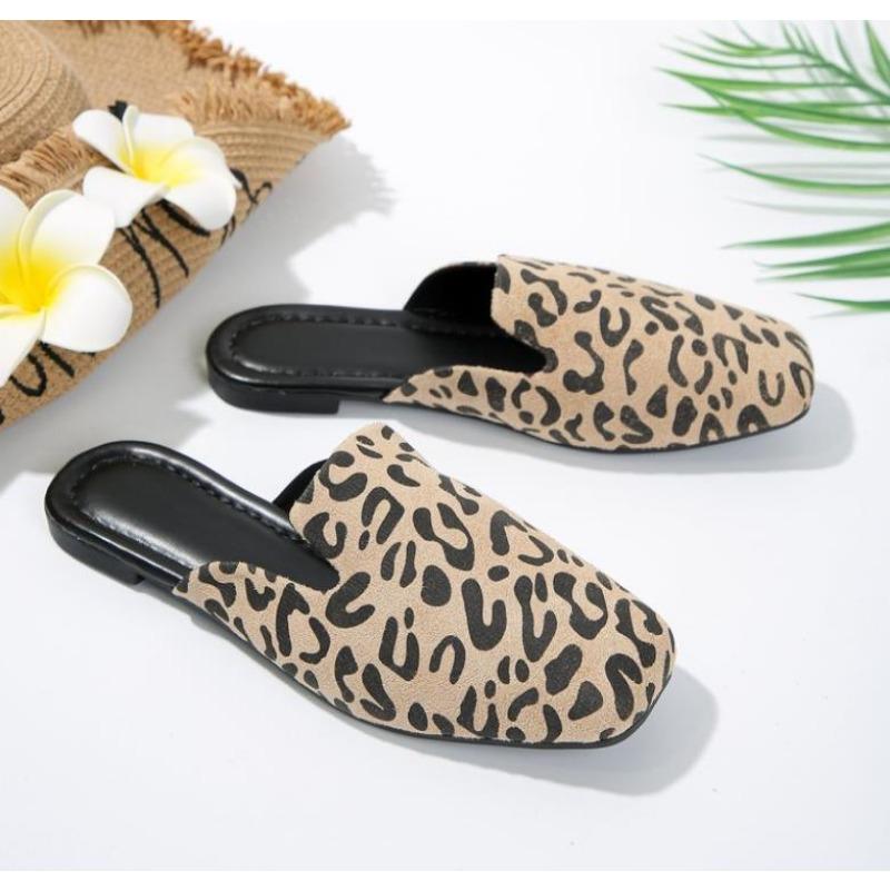 Neuer Stil Mode Leopardenmuster Zehensteg-Slipper Damenschuhe Große Größe 42 Schuhe für Damen Trendige Rutschfeste Damen Sandalen Slipper