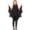 Eye Mask Bat Wing Cape Black Cloak Bat Cosplay Costume Fun Halloween Bat Cloak Set  Dress Up