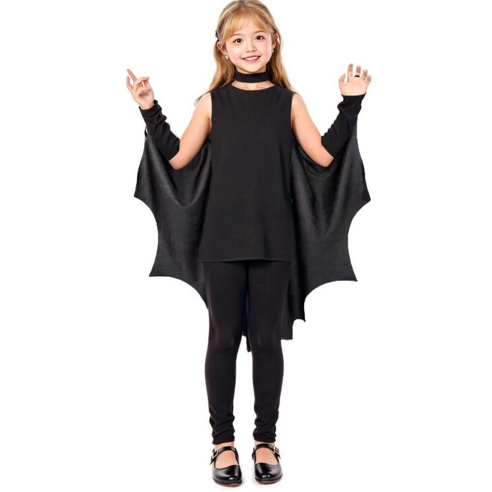 Eye Mask Bat Wing Cape Black Cloak Bat Cosplay Costume Fun Halloween Bat Cloak Set  Dress Up