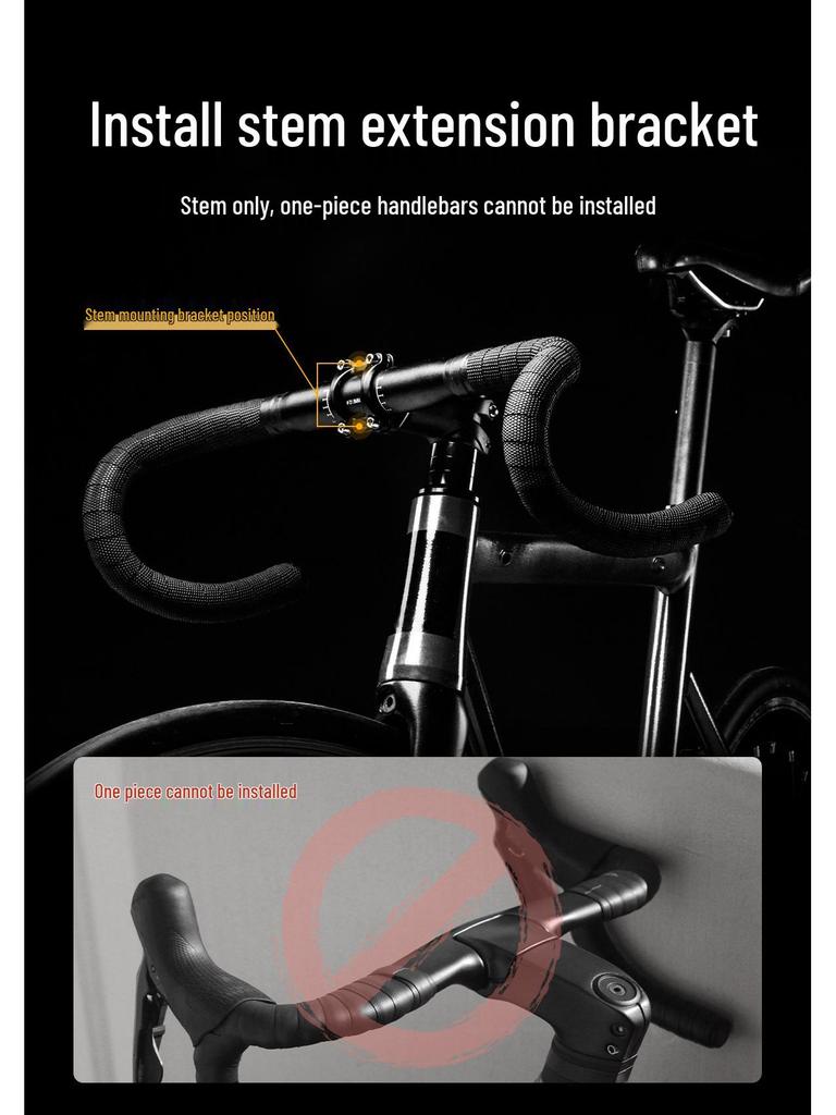 Carbon Fiber Aero Handlebar Extension Mount for Bike Computers & Accessories