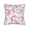 Marie Cat Aristocats Square Pillowcases Polyester Couch  Cushion Case Creative Decorative Pillow Cover 45*45