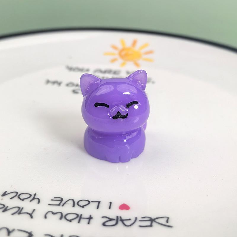 3D Cute Orange Cat Resin Figurine - Desktop & Car Ornament