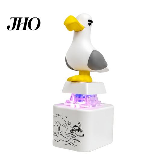 Animal Sound Keychain 1/2Pcs Seagull Mine Button Keychain, Rechargeable Fidget Clicker with Real LED Light & Light, Mini Hanging Buckle Toy