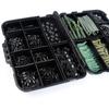 420Pcs/Case Carp Fishing Tackle Kit Including Boilie Bait Screw Accessories Swivels Hooks Anti Tangle Sleeves Hook Stop Beads