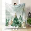 Striped Christmas tree digital-printed polyester Bedroom velvet flannel cover blanket Fleece soft sofa cover blankets for beds