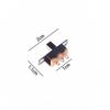 Durable 20Pcs Black Miniature Slide SPDT 3 Pin Electrical Component Toggle Switches Switch