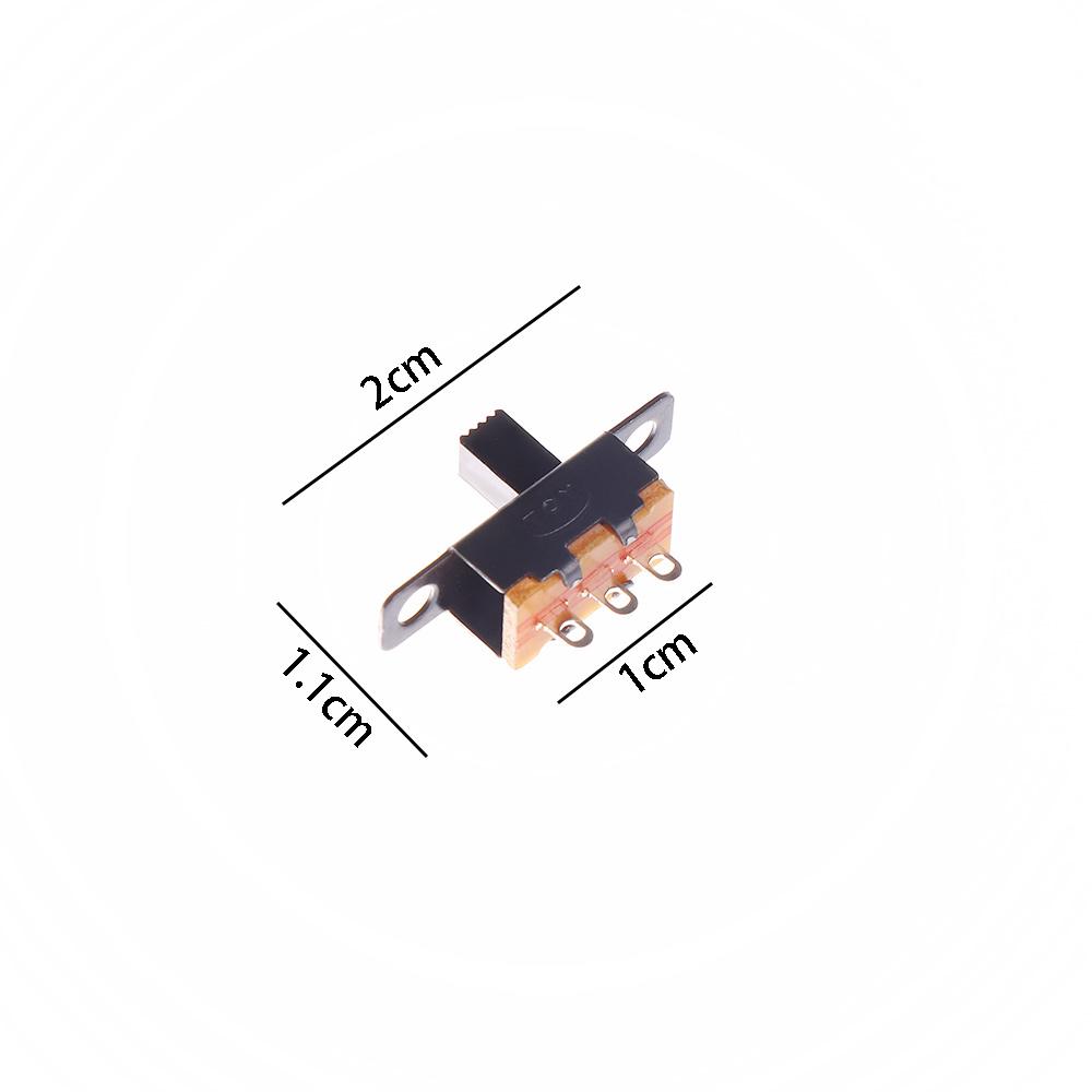 Durable 20Pcs Black Miniature Slide SPDT 3 Pin Electrical Component Toggle Switches Switch