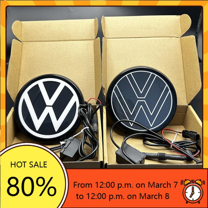 ZCKOT1 For VW Volkswagen Jetta MK5 Golf Light up Front Grill Emblem 137mm with ACC/radar For VW Golf7.5/polo/Passat/T-Roc/T-Cross/Arten
