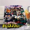 1Pc My Hero Academia Print Flannel Blanket, High Quality Comfortable for All Seasons, Home Decor, Warmth and Comfort, Perfect for Christmas Gifts