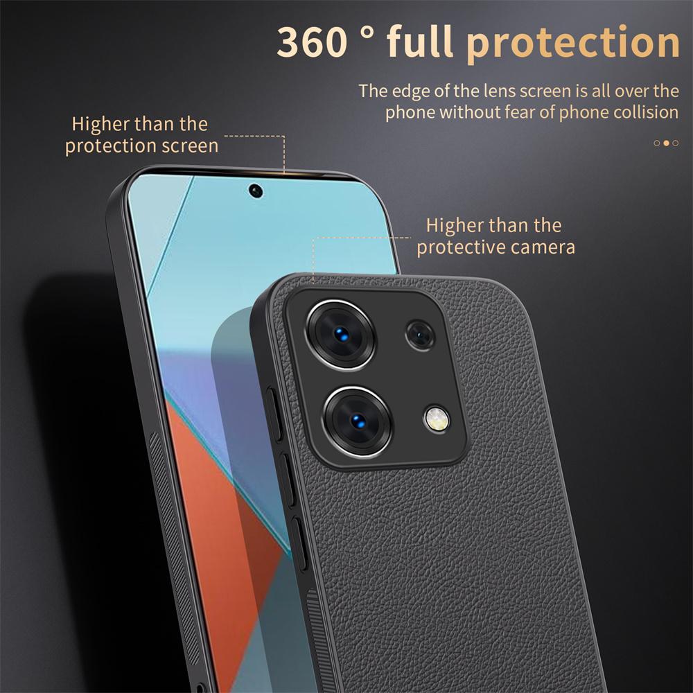 Business Leather Magnetic Case For Redmi Note 13 12 11 Pro Plus 10 Xiaomi Poco X6 X5 X3 M6 F5 X4 PRO Built-in Magnet Ring Cover