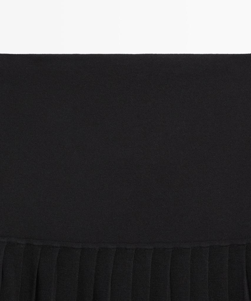 Masimodutti Box Pleated Semi-Long Skirt