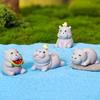 Micro-landscape Cute Doll Figurines, Cartoon Hippopotamus Creative Car Desktop Resin Craft Decorative Small Figurines
