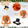 Christmas Porch Goose Outfit Lawn Goose Dress with Xmas Tree Hat Festive Goose Costume for 23" Geese Dress-Up Home Outdoor Decorations