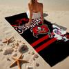 Tampa Bay Buccaneers Logo Microfiber Beach Towel, Lightweight And Quick-Dry, for Summer Travel, Beach Essential, Swimming Pool