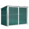 Galvanized Steel Bin Enclosure, 2 Bins, Double Door, Pneumatic Lid, 180 x 108 x 130 cm, Green