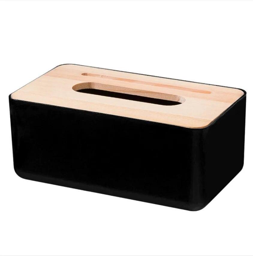 Wooden Tissue Holder Household Tissue Storage Box Detachable Tissue Box Elegant and Simple