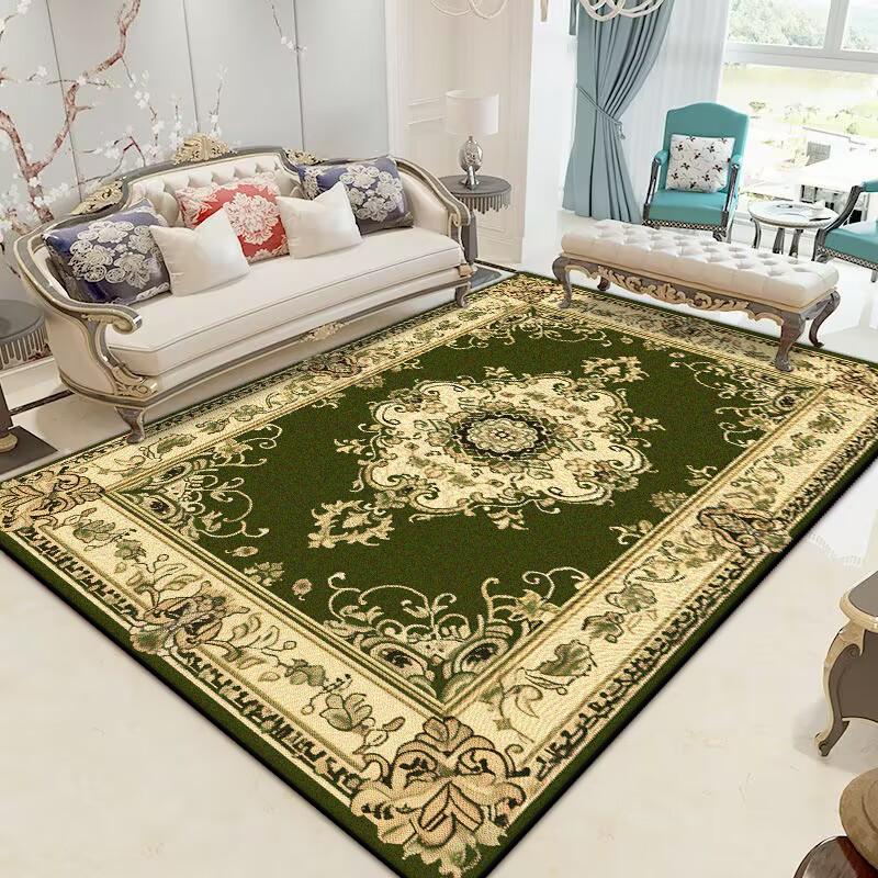 European Home Decoration Rugs Living Room American Flower Carpet Hall Sofa Large Area Rug Non-slip Room Doorway Soft Foot Mat