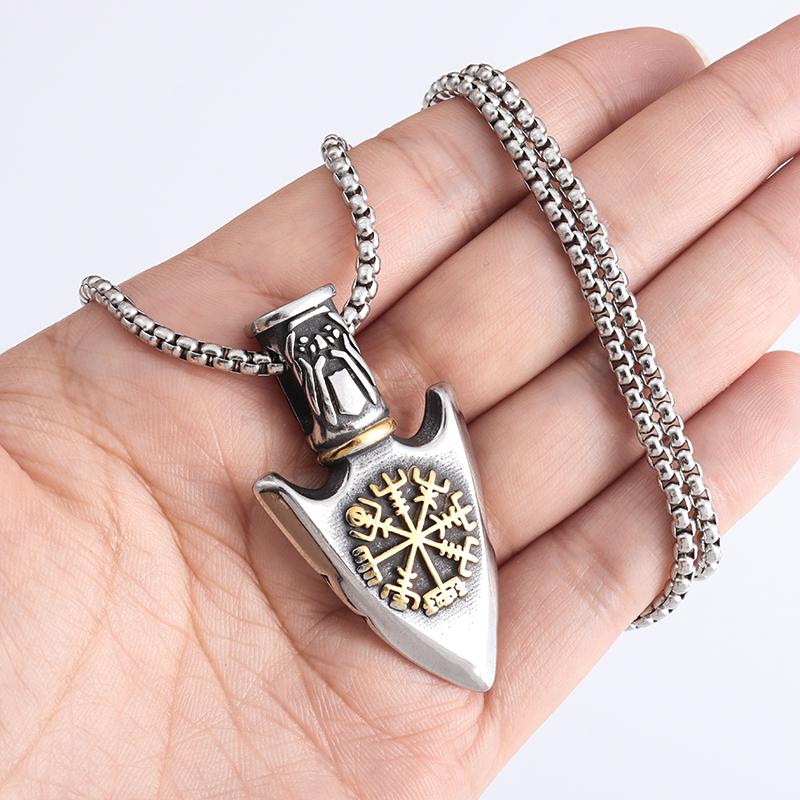 Men's Totem Arrowhead Spearhead Necklace High Quality Fashion Vintage Jewelry Amulet Gift