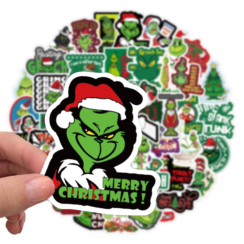 10/50 ks Kreslené Ako Grinch ukradol Vianoce Nálepky Grinch grafiti Nálepky na DIY Batožinu Laptop Skateboard Motocykel Bicykel Nálepka