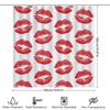 Red Lips Waterproof Shower Curtain Red Lipstick Pattern Bath Rug Decoration For Bathroom Accessories Set White Background One Si
