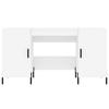 White Desk 140 X 50 X 75 Cm Engineered Wood