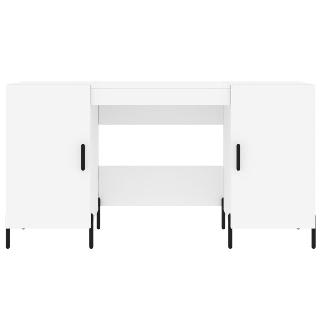 White Desk 140 X 50 X 75 Cm Engineered Wood
