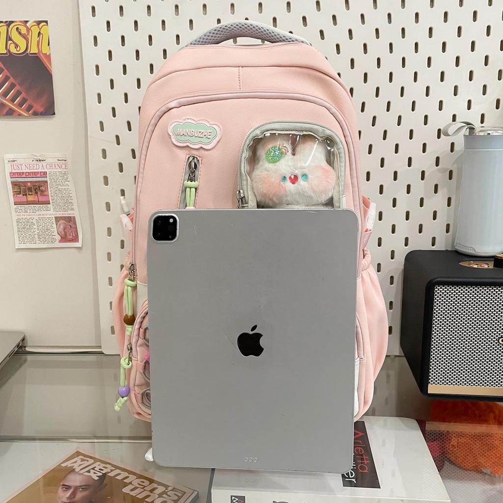 2025 Wear-Resistant Large Capacity Transparent Ita Backpack for Middle School Girls