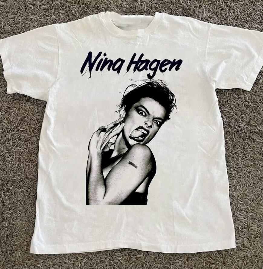 Nina Hagen Short Sleeve Collection S to 5XL White T-shirt GC1522 XXXXL