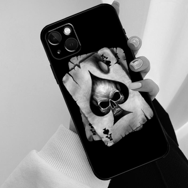 Pik-Ass Poker Handyhülle Für iPhone 17 Pro Max 16 15 11 13 12 14 Pro Max mini 15 16 Plus 16e 17 Air Cover
