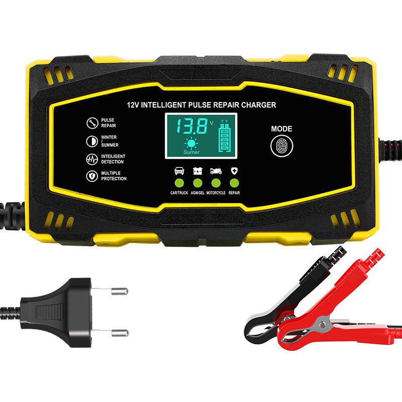 12V 6A Car Battery Charger Smart Pulse Repair for Motorcycle Automotive
