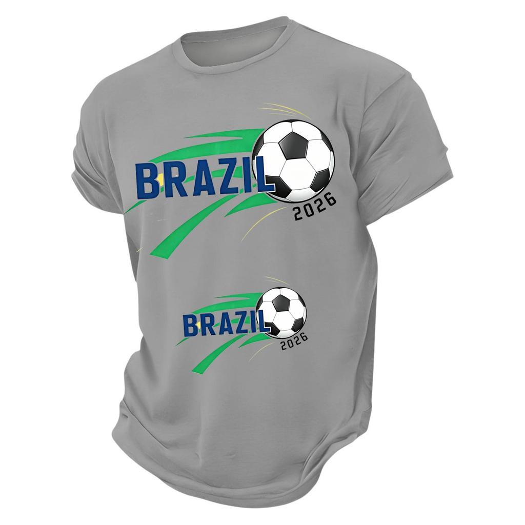 Men's Casual Lightweight Breathable Short Sleeve T-Shirt Crew Neck Printed Graphic Design for Everyday Wear Sports and Leisure