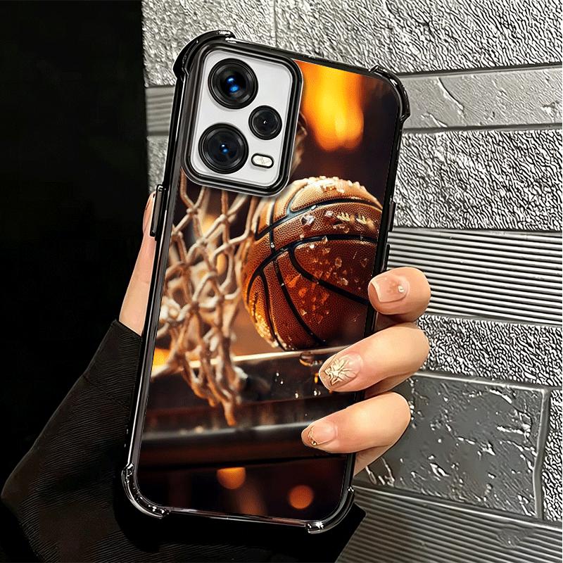 Basketball Basket Sports Plating Phone Case For Xiaomi Redmi Note 14 15 Pro Plus 13 12 11 11S 11T 10 9S 9 5G Anti-Fall Airabag C