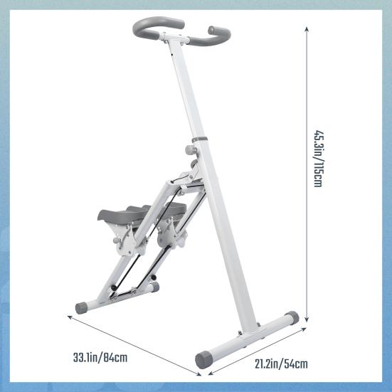 Stair Stepper pro domácnost, Vertikální lezecký stroj s nastavitelnými řídítky a pedály, Nosnost 265 liber
