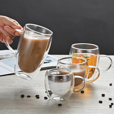 Dubbelwandige Glazen Beker Warmte-isolatie Transparant Handgemaakte Thee Drinkbekers MINI Whisky Glazen Espresso Koffiekopje Drinkgerei Gereedschap