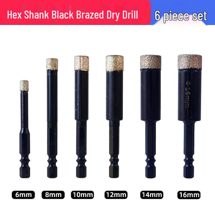 Diamond Hex Shank Glass & Tile Dry Drill Bit