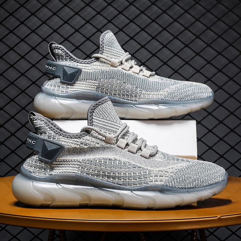 

Coconut men s shoes 2024 new trendy shoes men s summer thin breathable mesh running shoes fly-woven sports shoes men 44 сірий колір