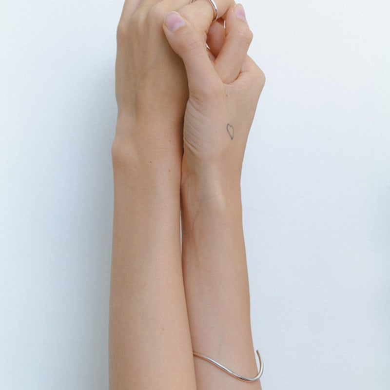 leeENoir Wave Open Bangle Bracelet