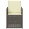 Garden Dining Chairs 2 pcs Light Gray and Cream PP